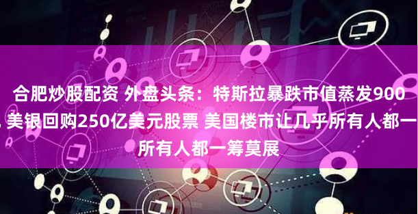 合肥炒股配资 外盘头条：特斯拉暴跌市值蒸发900亿美元 美银回购250亿美元股票 美国楼市让几乎所有人都一筹莫展